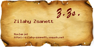 Zilahy Zsanett névjegykártya